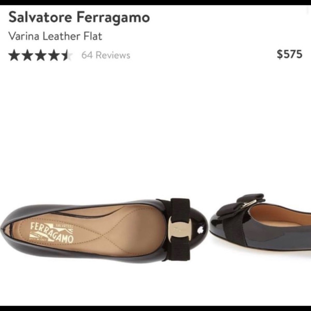 Black Ferragamo flats